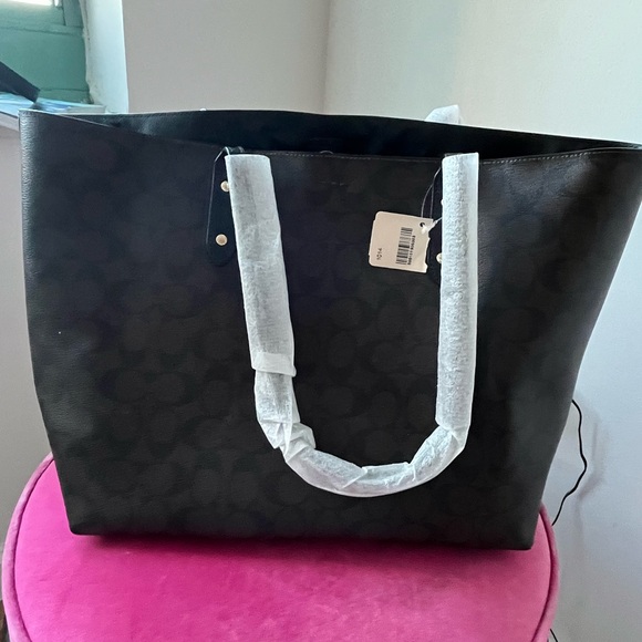 New Coach Town Tote in brown black - Picture 3 of 7